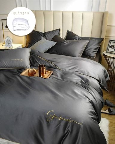 Bộ Drap & Vỏ Chăn Lụa Smt 180X200Cm (5 Món) #Smt15