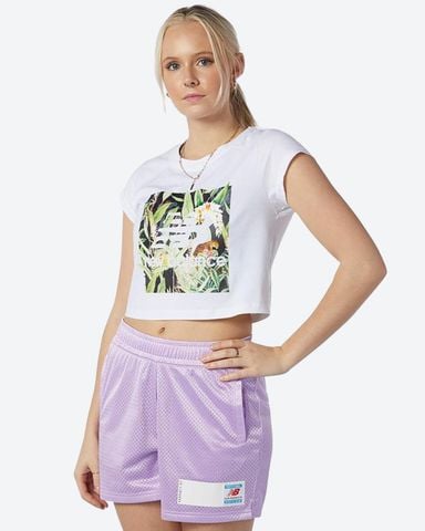 Áo Crop Top Nữ Jersey Tropical