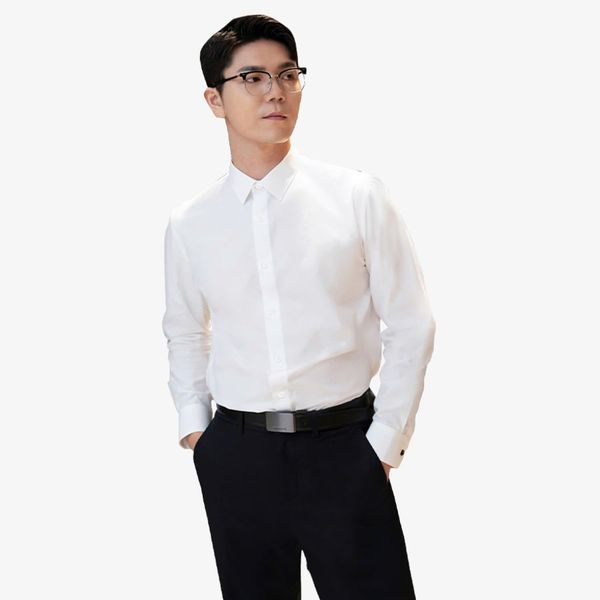 Áo sơ mi công sở cotton chống nhăn tay dài - 202-02-Essential