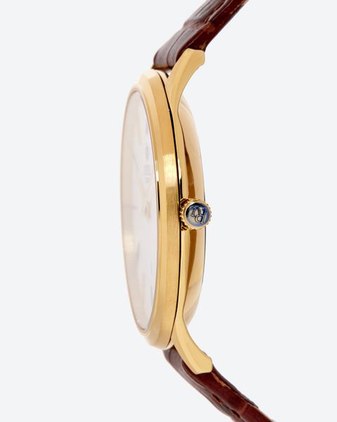 Đồng Hồ Nữ Mặt Tròn Viền Gold Dây Da Vân 33mm