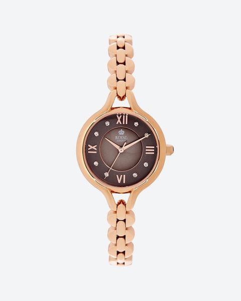 Đồng Hồ Nữ Analog Mặt Tròn Rose Gold 30mm