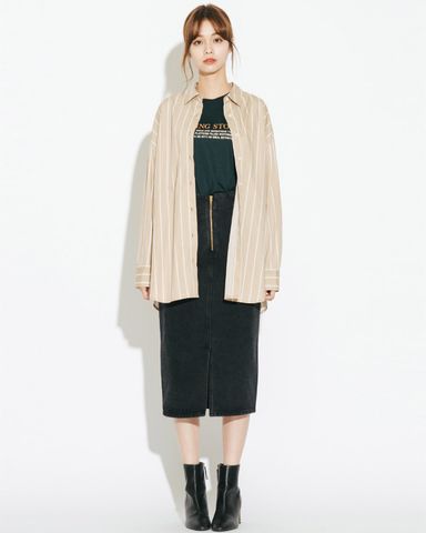 Áo Sơ Mi Nữ Dáng Suông Sọc Dọc