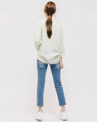 Áo Sơ Mi Nữ Tay Lững Cổ Xẻ V