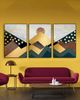 Bộ 3 Tranh Canvas Núi Cao Trùng Điệp Bên Ánh Trăng 40x60