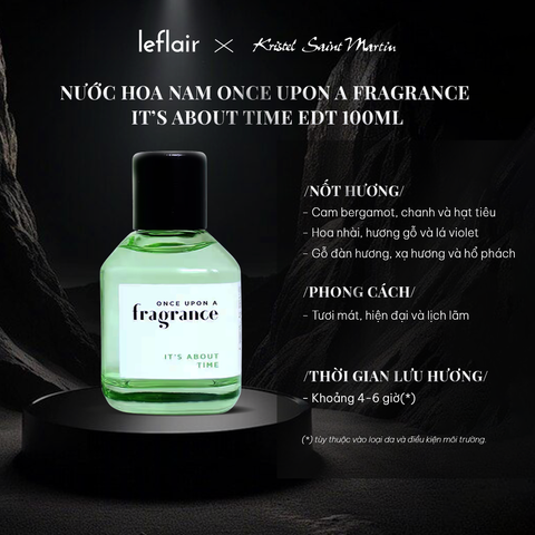 Nước hoa Nam ONCE UPON A FRAGRANCE IT’S ABOUT TIME EDT 100ml