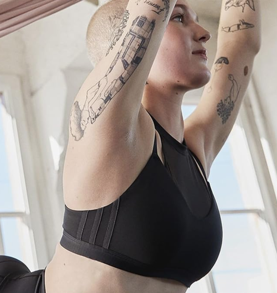 Áo Sport Bra All Me 3-Stripes Mesh