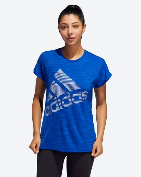 Áo Thun Nữ Badge Of Sport Logo Blue - EB4500