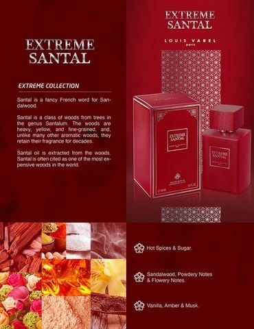 Nước Hoa Unisex EXTREME SANTAL EDP 100ml