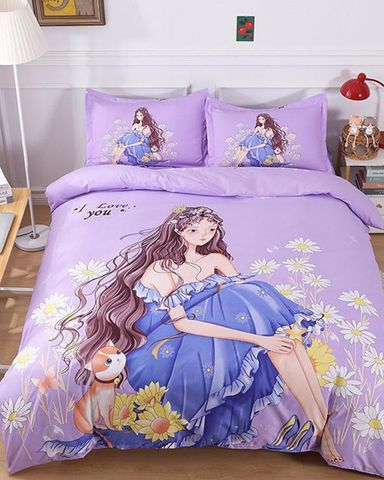 Bộ Drap & Vỏ Chăn Cotton Classic Kid 120x200 (4 Món)