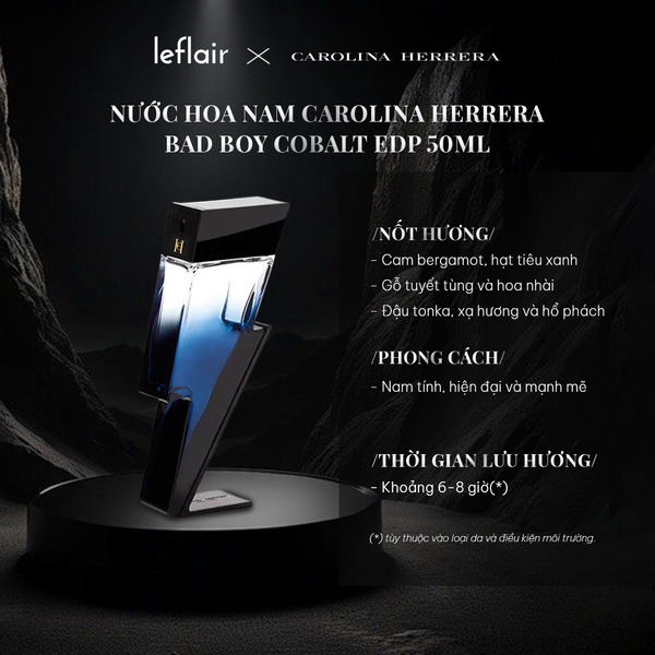 Nước Hoa Nam Carolina Herrera Bad Boy Cobalt EDP 50ml