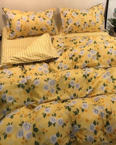 Bộ Drap & Chăn Chần Cotton 86B 2007 (5 Món) 160X200