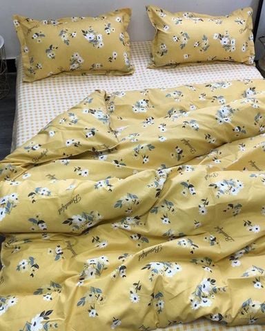 Bộ Drap Bọc & Chăn Chần Cotton Layla 160X200 (5 Món) P2014