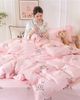 86B16P - Bộ Drap Bọc & Chăn Chần Cotton Layla 160X200 (5 Món)
