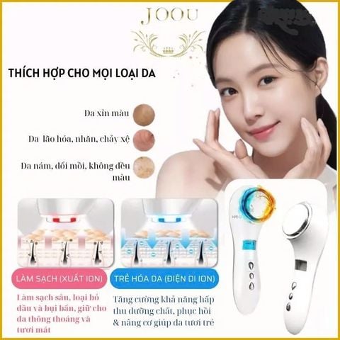 Máy massage mặt Nóng Lạnh làm sáng da se khít Lỗ Chân Lông Joou DS V08