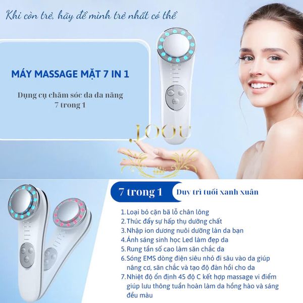 Máy Massage Mặt JOOU ES1021 Ion âm dương, Ánh sáng sinh học