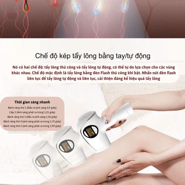 Máy Triệt Lông Vĩnh Viễn Cao Cấp 2 trong 1 JOOU IPL A902 Đèn Thạch Anh A+