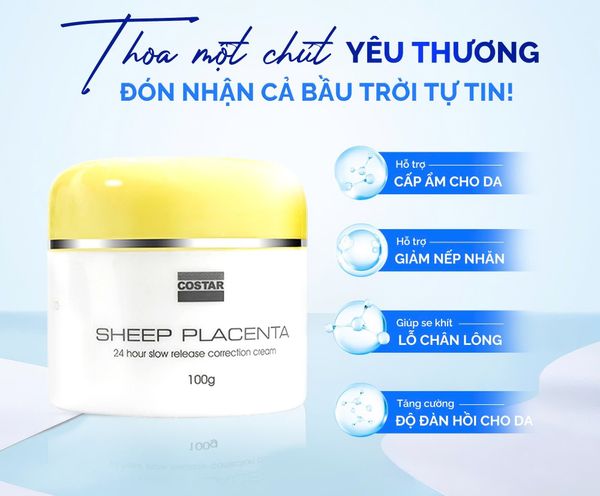Kem Dưỡng Da Nhau Thai Cừu Costar Sheep Placenta Creme 100gr