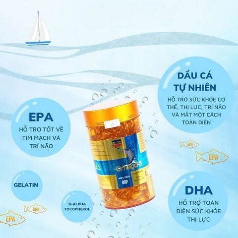 Viên uống dầu cá Costar Omega 3 1000mg bổ sung EPA và DHA (365 viên)