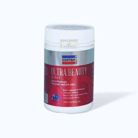 Viên uống Costar Plus Ultra Beauty 3 in 1 hỗ trợ đẹp da (100 viên)