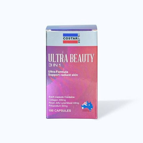 Viên uống Costar Plus Ultra Beauty 3 in 1 hỗ trợ đẹp da (100 viên)