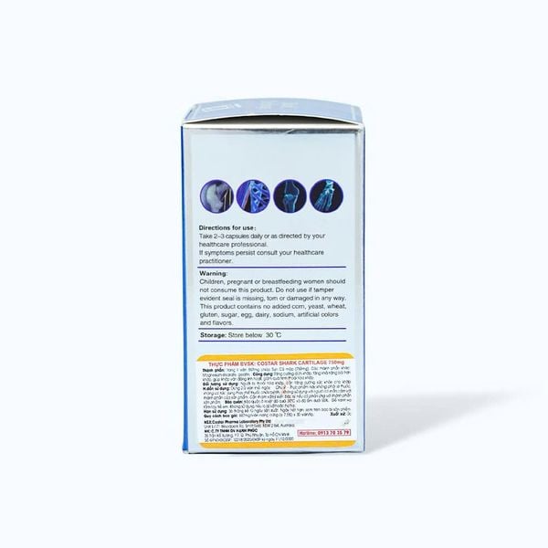 Viên uống Costar Shark Cartilage tăng dịch khớp, ngừa thoái hóa khớp (30 viên)