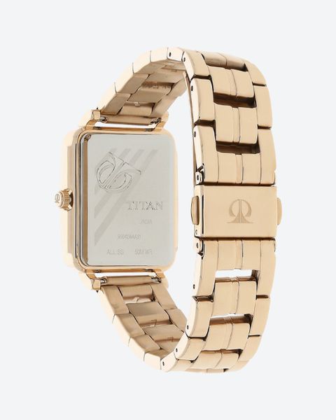 Đồng Hồ Nữ Analog Mặt Chữ Nhật Rose Gold 30mm