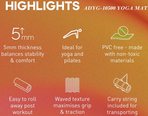 THẢM YOGA 5MM ADIDAS ADYG-10500RS