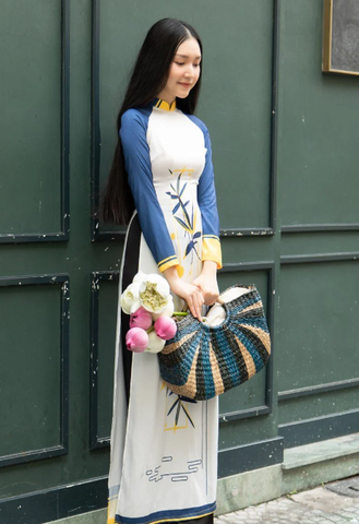 Quần Áo Dài Lụa Ống Rộng Gems Of Vietnam