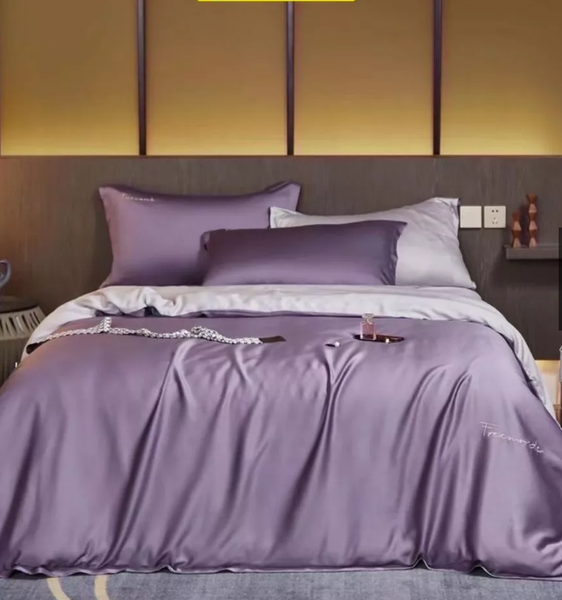 Bộ Drap & Chăn Cao Cấp Vàng Chanh Mix Hồng Phấn 160x200 (5 Món)