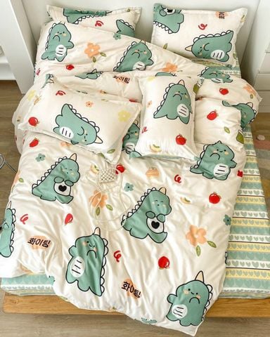 Bộ Drap & Chăn Chần Cotton Bygu 160X200 (5 Món)