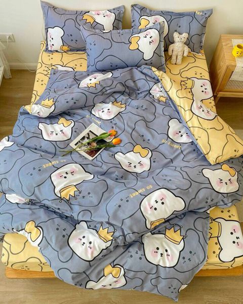 Bộ Drap & Chăn Chần Cotton Bygu 160X200 (5 Món)