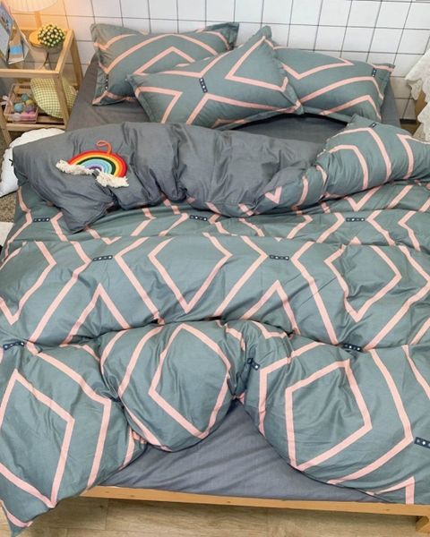 Bộ Drap & Chăn Chần Cotton Bygu 160X200 (5 Món)