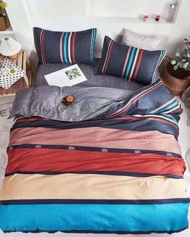 Bộ Drap & Chăn Chần Cotton Bygu 160X200 (5 Món) 1003