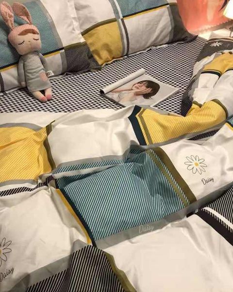 Bộ Drap & Chăn Chần Cotton Bygu 160X200 (5 Món) 1003