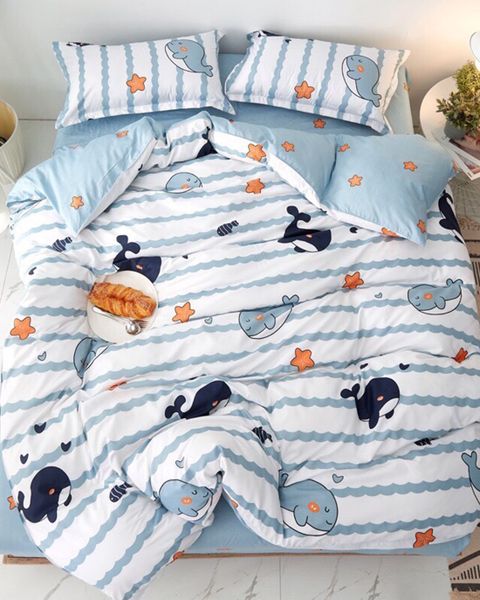 Bộ Drap & Chăn Chần Cotton Bygu 180X200 (5 Món) - BG18P