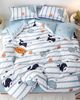 BG18P-Bộ Drap & Chăn Chần Cotton Bygu 180X200 (5 Món)