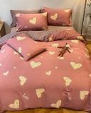 BG18P-Bộ Drap & Chăn Chần Cotton Bygu 180X200 (5 Món)