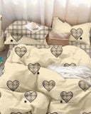 BG18P-Bộ Drap & Chăn Chần Cotton Bygu 180X200 (5 Món)