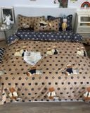 BG18P-Bộ Drap & Chăn Chần Cotton Bygu 180X200 (5 Món)