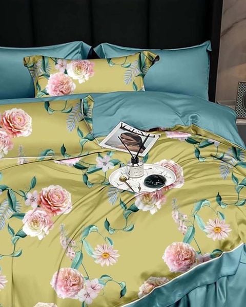 BGF18TC - Bộ Drap & Chăn Chần Lụa Tencel Bygu Florent 180X200Cm Tc041 (5 Món) (TC041)