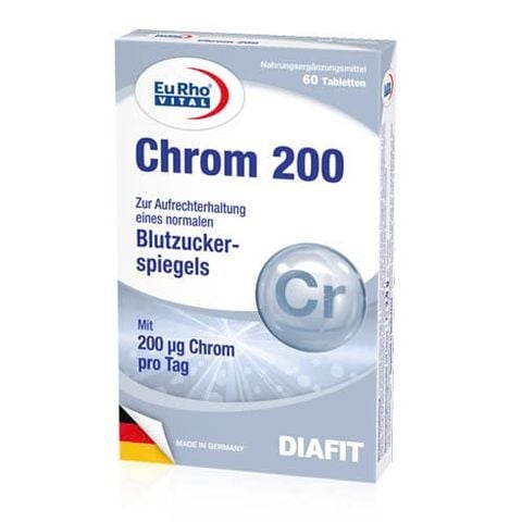 Viên uống Cải thiện độ nhạy Insulin, giảm tình trạng cao huyết áp EuRho® Vital Chrom 200