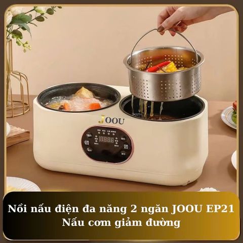 Nồi điện đôi thông minh JOOU EP21, Nấu cơm giảm đường