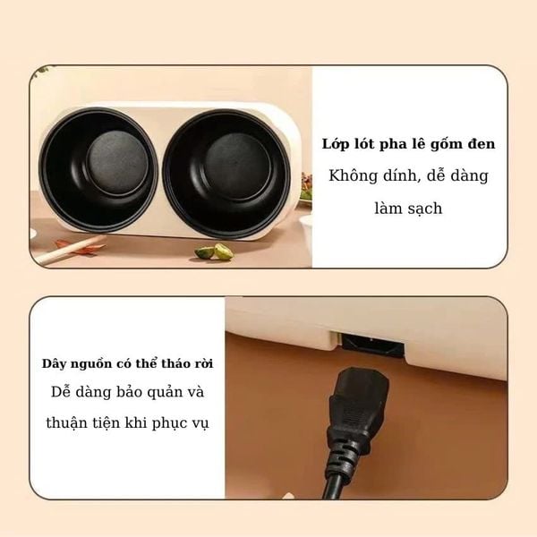 Nồi điện đôi thông minh JOOU EP21, Nấu cơm giảm đường