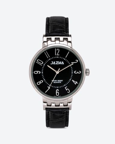 Đồng Hồ Analog Nam Viền Vàng Dây Da 38mm
