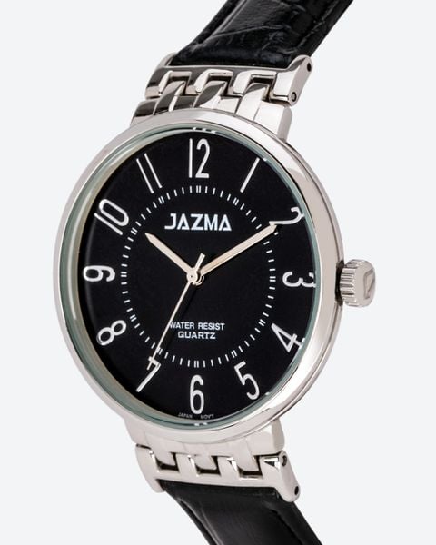 Đồng Hồ Analog Nam Viền Vàng Dây Da 38mm