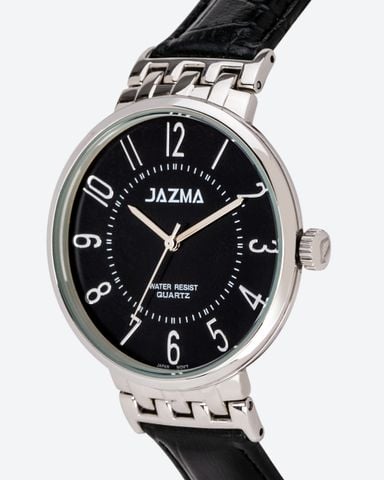 Đồng Hồ Analog Nam Viền Vàng Dây Da 38mm