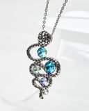 Dây Chuyền Crystal Dark Silver Snake