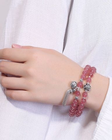 Vòng Tay Layer Thạch Anh Dâu