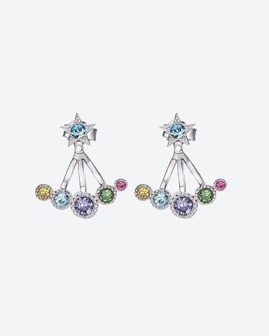 Bông Tai Pha Lê Swarovki Đa Sắc - E242