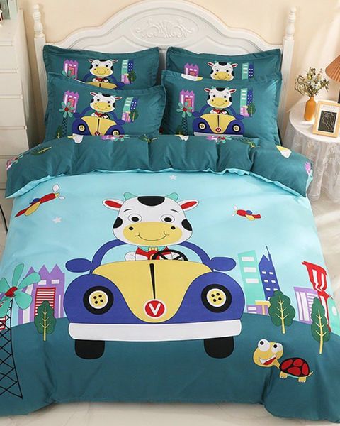 Bộ Drap Và Vỏ Chăn Cotton Classic Kid 160x200 #(4 Món)